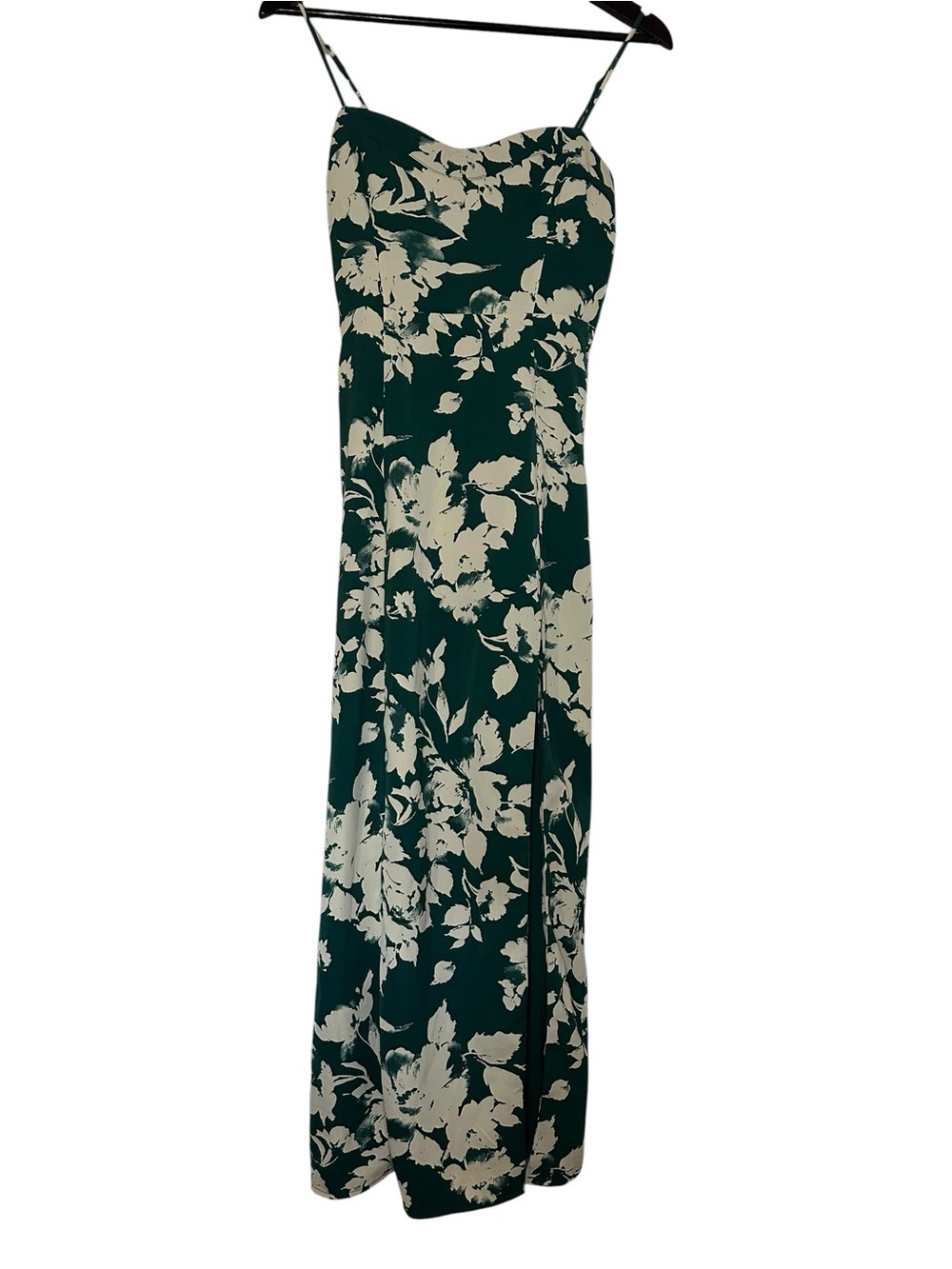 Abercrombie & Fitch Camille Dark Green Floral Midi Dress